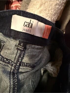 CAbi Jeans in Denim Blue with Coral Tag: see in live show